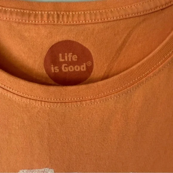Life Is Good Warm Orange Tee Las Vegas women’s size L - Picture 3 of 10